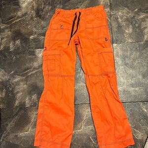 Dickies orange cargo pants xs